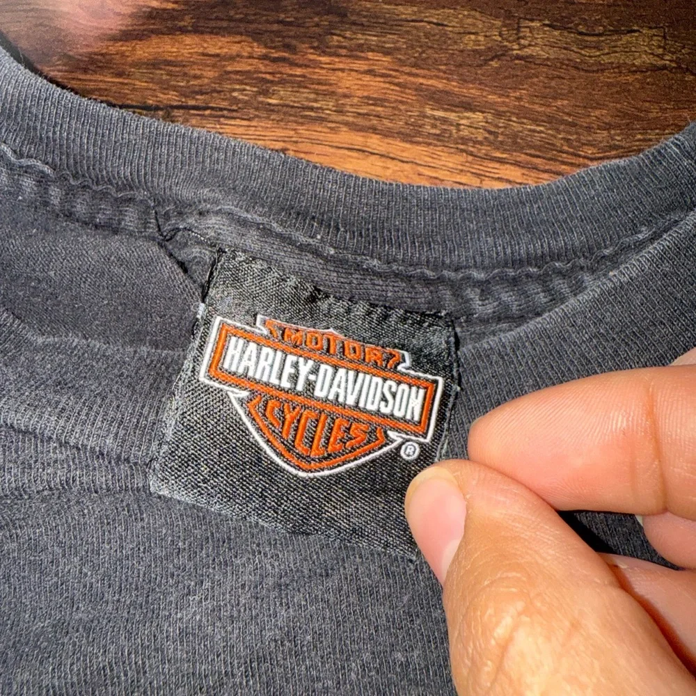 Harley Davidson Men’s Graphic Short Sleeve T-Shirt Legendary HD 1903 Black Red - Picture 3 of 5